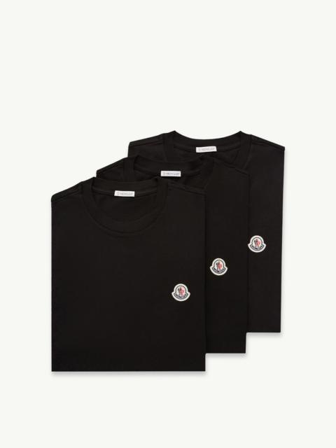 Moncler Logo Patch Cotton T-Shirt (Pack of Three)