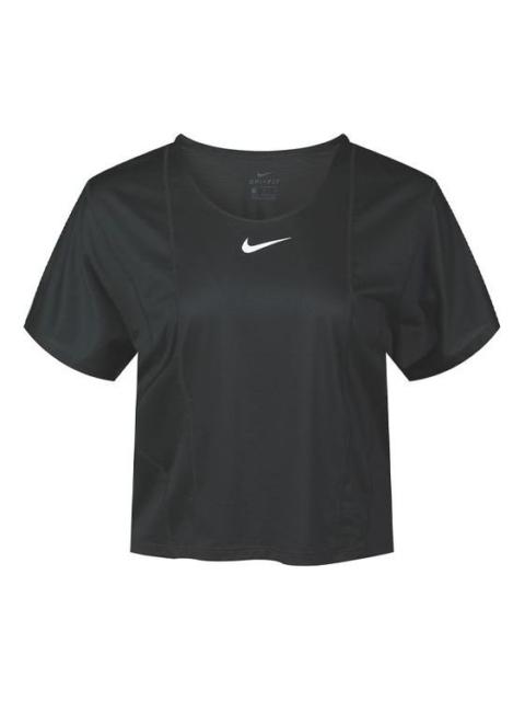 Nike (WMNS) Nike ICON CLASH CITY SLEEK Sports Running Tops Short Sleeve Black CU3033-010