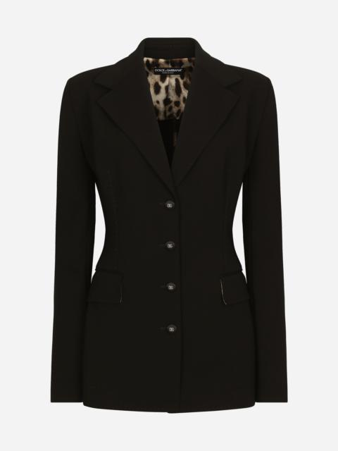 Dolce & Gabbana Double-breasted Turlington jacket in jersey Milano rib