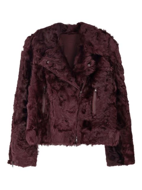 Brunello Cucinelli asymmetrical-zip shearling jacket