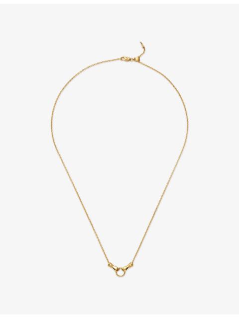 MISSOMA Harris Reed X Missoma In Good Hands Mini 18ct Yellow Gold-Plated, Cubic Zirconia And Black Onyx Pend