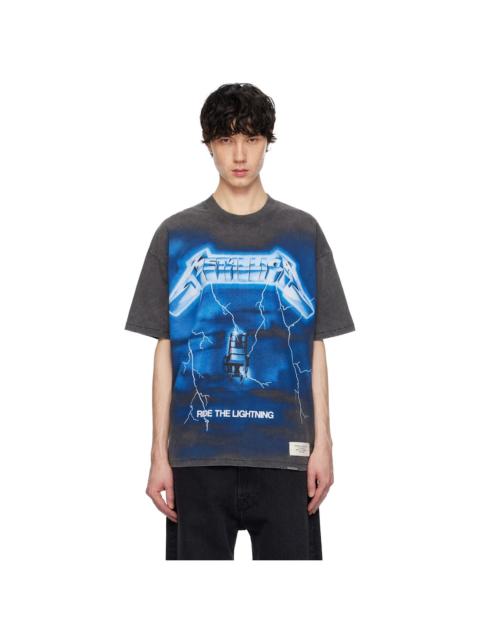 REPRESENT Gray 'Metallica Ride The Lightning' T-shirt