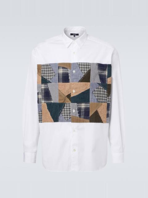 Comme des Garçons Homme Patchwork cotton poplin shirt