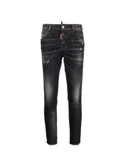 cropped low-rise skinny jeans