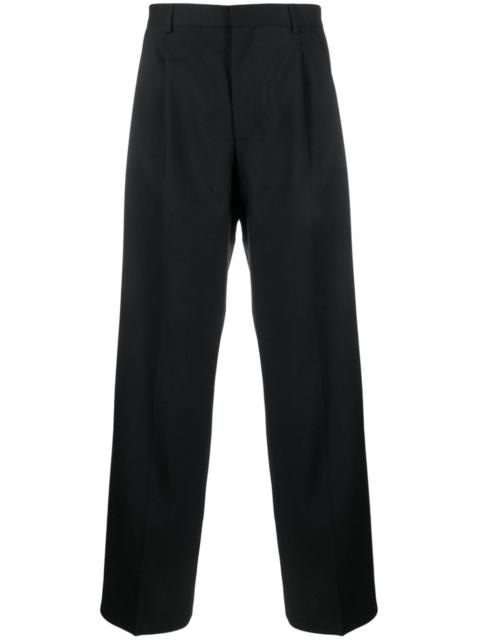 SUNFLOWER pleated straight-leg wool trousers
