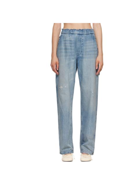 MM6 Maison Margiela Blue Overall Jeans