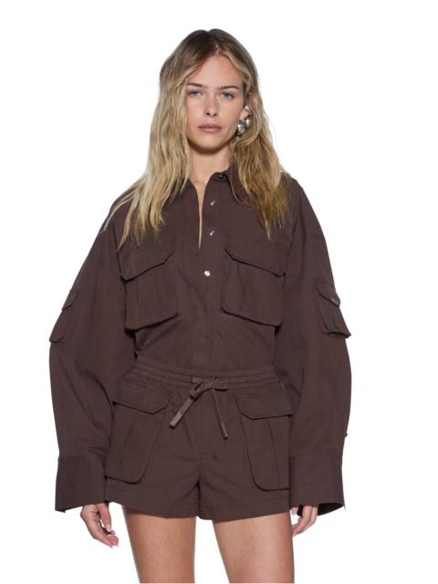 Ksubi ASTRA LS CARGO SHIRT CHOCOLATE