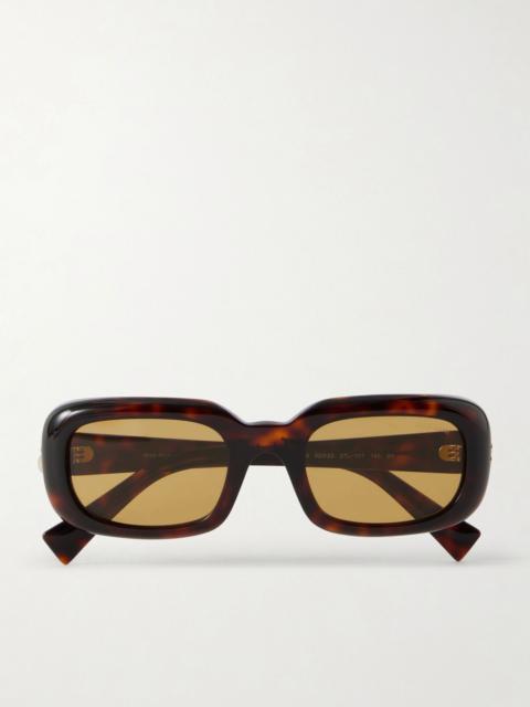 Miu Miu Square-frame acetate sunglasses Tortoiseshell