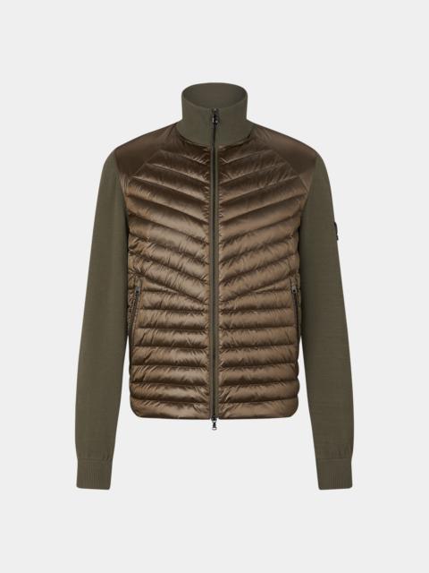 BOGNER Alexio Down knit jacket in Khaki