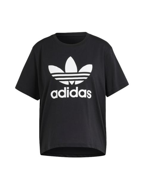 adidas W Trefoil Tee Boxy Fit "BLACK" IU2422