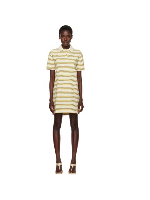 Burberry Yellow Striped Cotton Polo Minidress