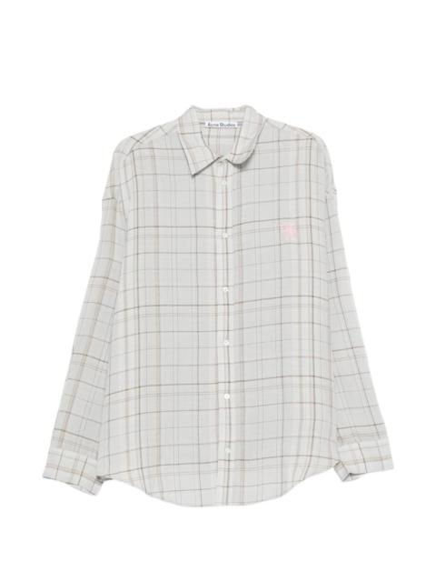 Acne Studios checked embroidered shirt