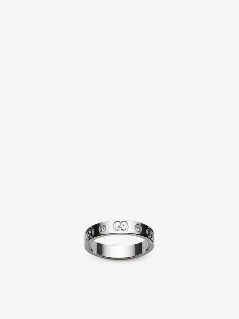 Icon 18ct white-gold and 0.15ct diamond ring