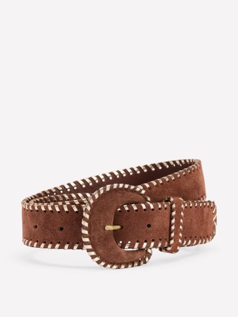 BODEN Covered Whipstitch Belt-Tan