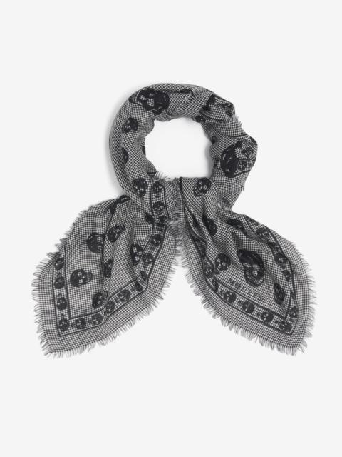 Alexander McQueen skull-print silk scarf | REVERSIBLE