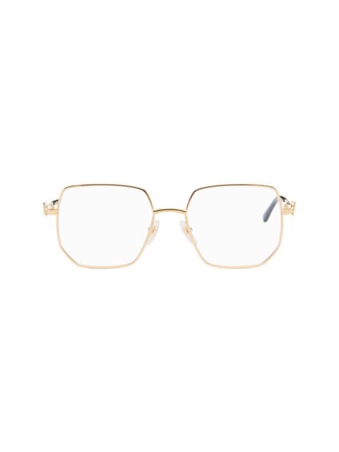 Cartier Gold 'Panthère de Cartier' Squared Glasses