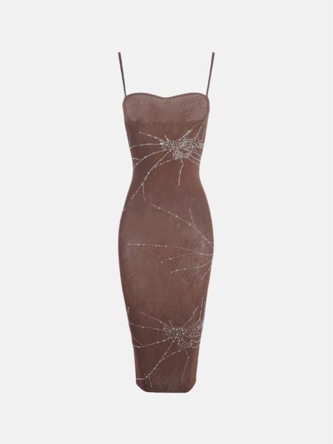 POSTER GIRL VANDERBECK DRESS RHINESTONE IN OLD MONEY BROWN