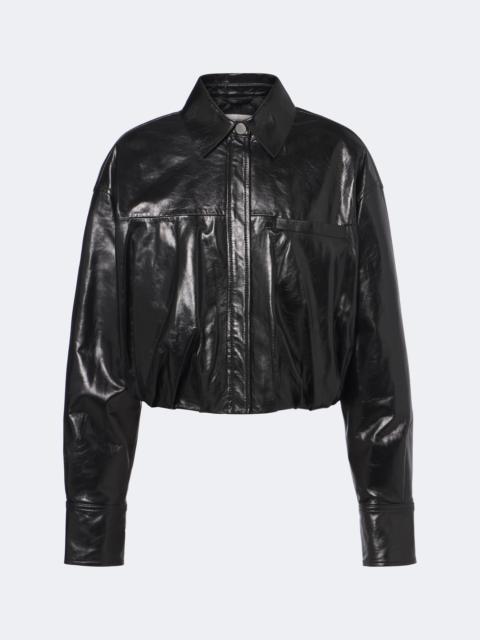 Sportmax Cropped leather jacket