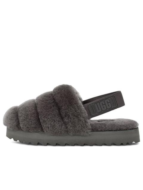 UGG (WMNS) UGG Super Fluff Slipper 'Charcoal' 1121751-CHRC