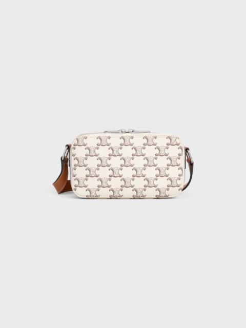 CELINE MINI MESSENGER BOX in Triomphe Canvas and Calfskin