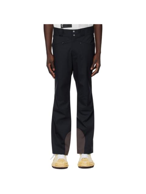 Navy Paneled Trousers