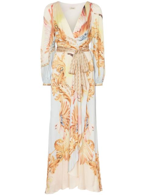 Temperley London graphic-print wrap dress