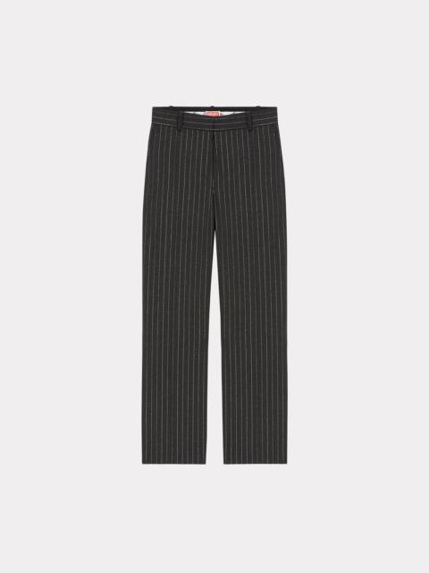 KENZO Cropped striped wool suit trousers