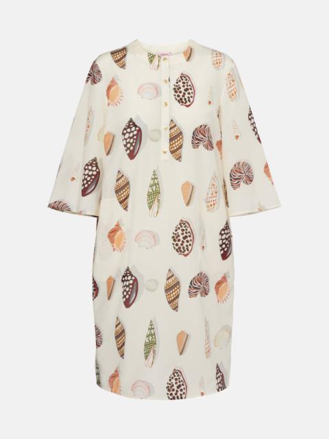 ERES Creme printed coton and silk minidress