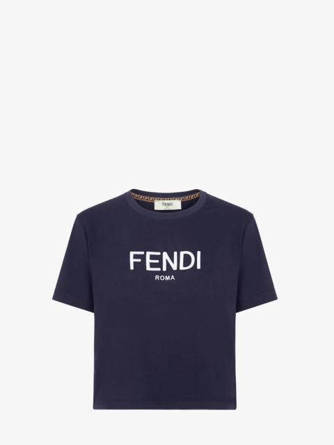 FENDI Blue cotton T-shirt