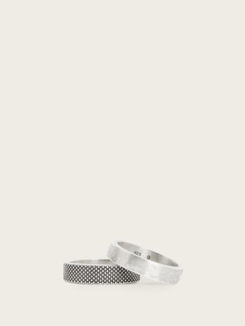 ALLSAINTS MARS TEX RING SET
