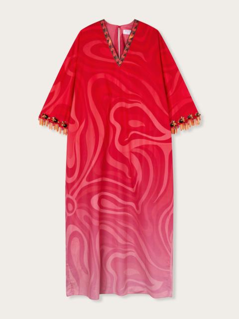 PUCCI MARMO DEGRADÉ PRINT POPELINE KAFTAN