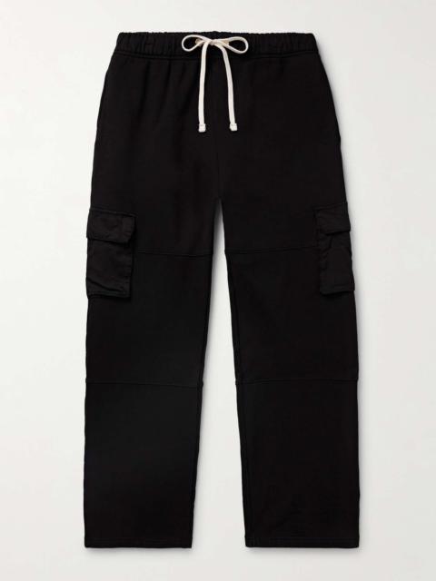 LES TIEN Straight-Leg Cotton-Jersey Drawstring Cargo Trousers