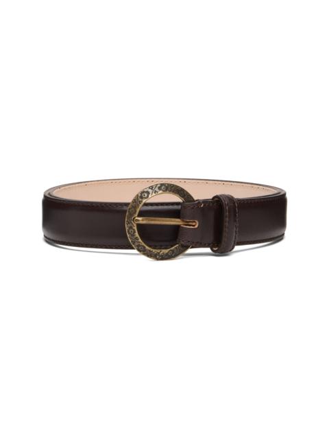 Drake's Brown Bridle Calf Leather Western Belt