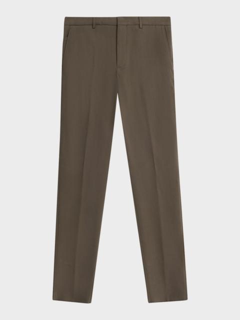 Loro Piana Men's Jarno Cotton Straight Fit Flat-Front Pants