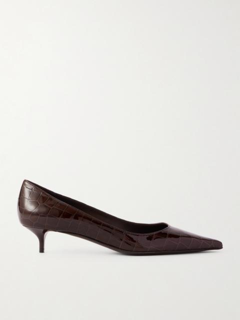 JIMMY CHOO Amelia Croc-effect Leather Pumps
