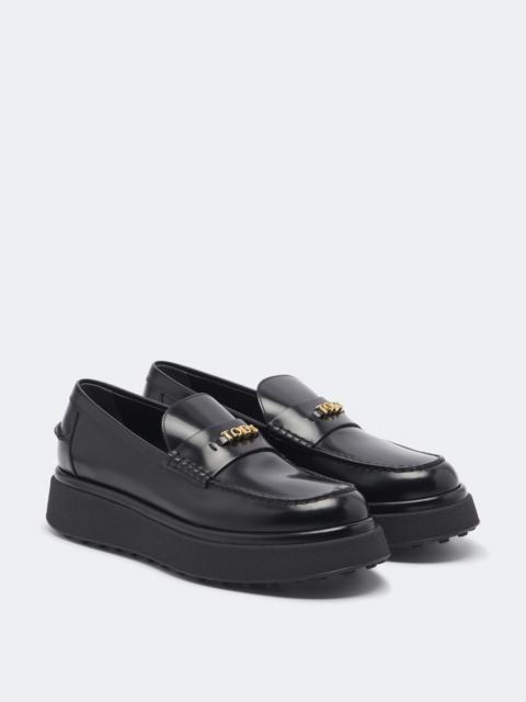 Tod's Leather platform loafers