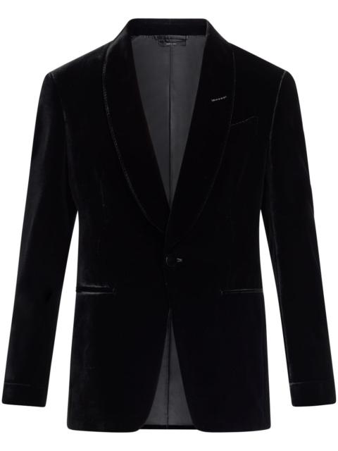 TOM FORD single-breasted velvet blazer