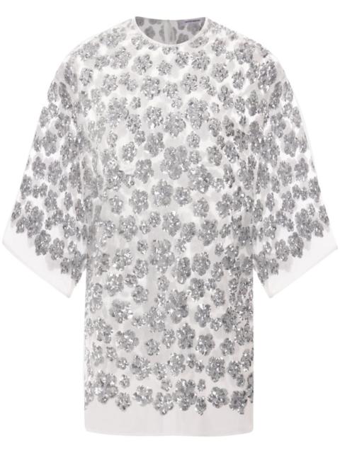 CECILIE BAHNSEN floral-sequins T-shirt