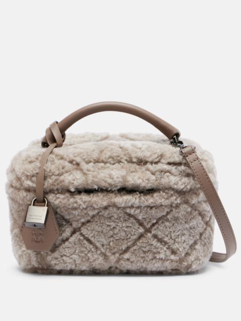 Brunello Cucinelli Quilted shearling vanity bag