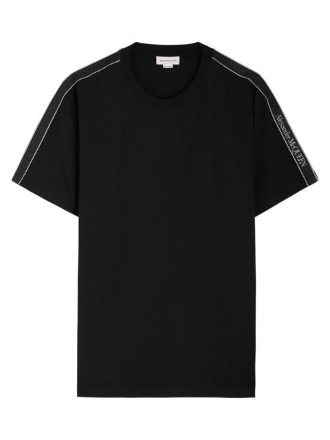 Tシャツ・カットソー ALEXANDER MCQUEEN Contrast band t-shirt Black  794636QXAAN Alexander McQueen Contrast band t-shirt | julianfashion