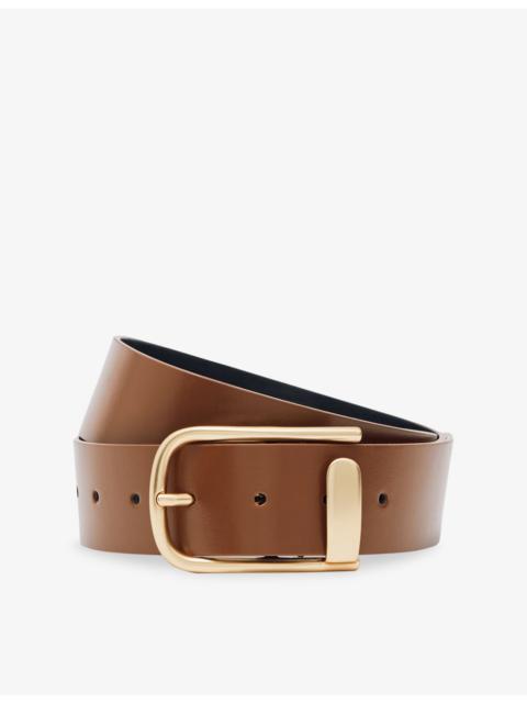 REISS Iyla Half-Keeper Leather Belt