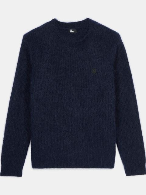 The Kooples NAVY BLUE MOHAIR AND WOOL SWEATER