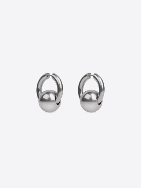 BALENCIAGA Women's Pearl Earrings in Silver
