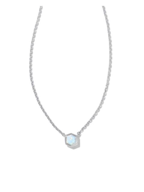 KENDRA SCOTT Davie 18k Gold Vermeil Pendant Necklace in White Lab Grown Opal