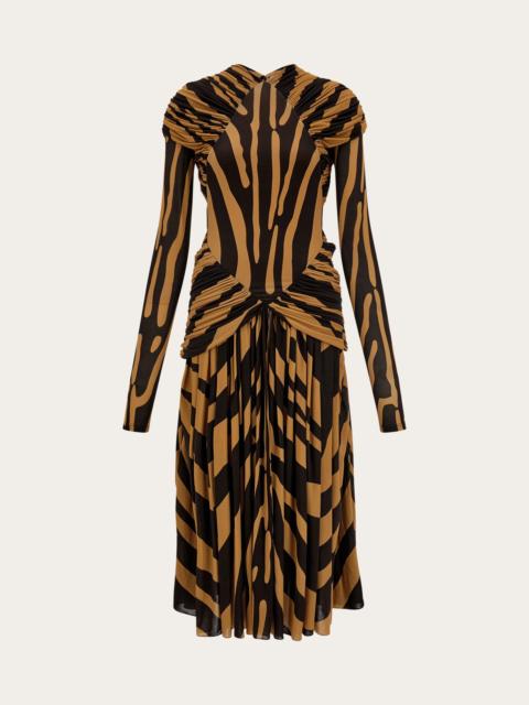 FERRAGAMO Jersey dress with ruched detail