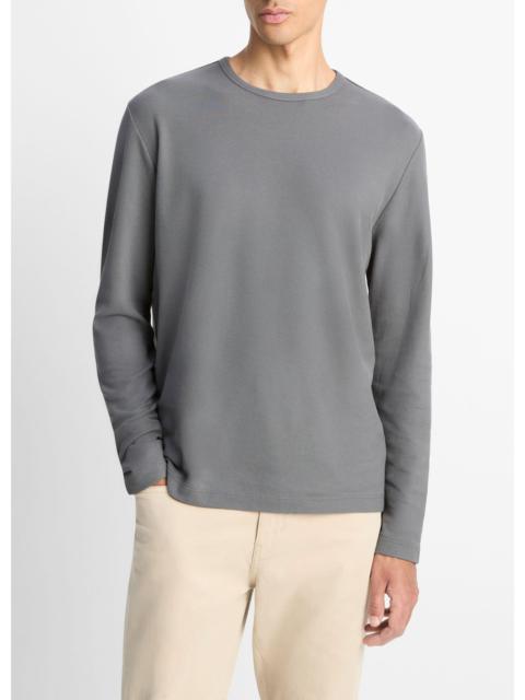 Vince Pima Cotton Piqué Long-Sleeve T-Shirt