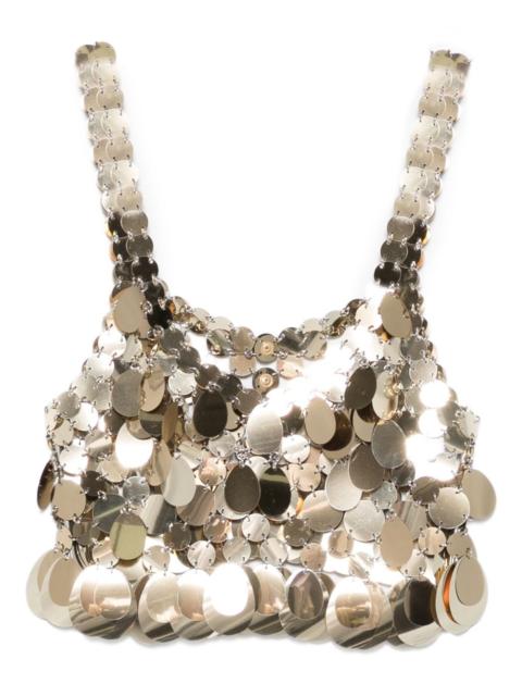 rabanne disc-embellished cropped top