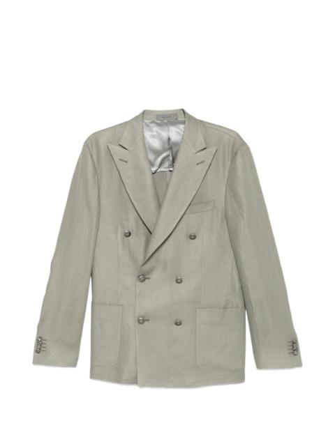 CORNELIANI Academy Light double-breasted patch-pocket jacket