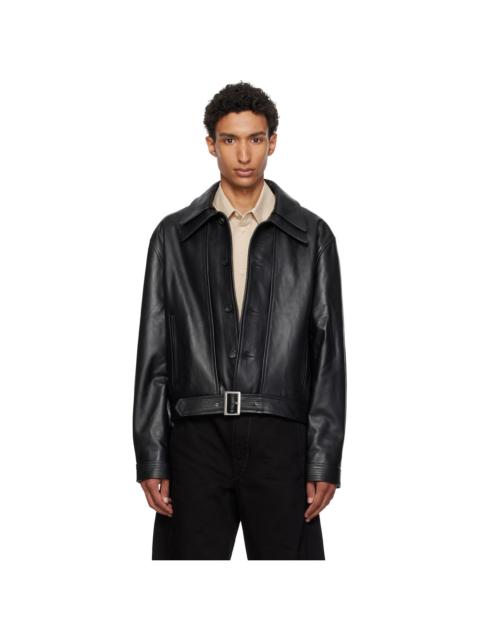 CAWLEY Black Rafe Leather Jacket