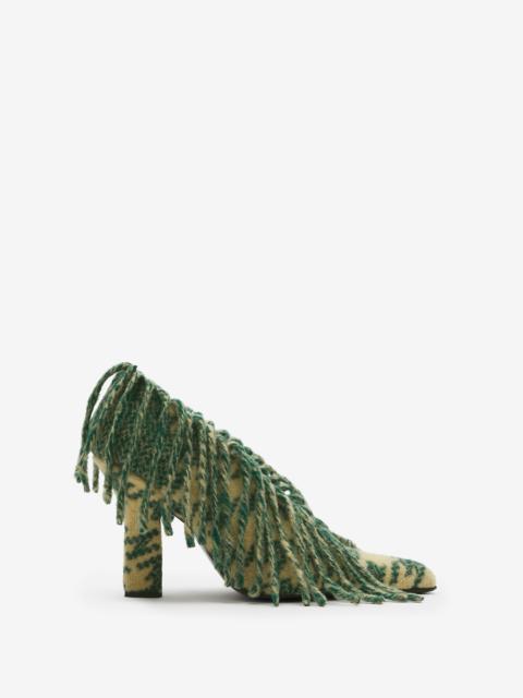 Burberry Check Wool Sweep Pumps